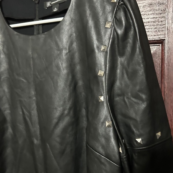 INC Faux Leather Studded Top - Picture 2 of 4